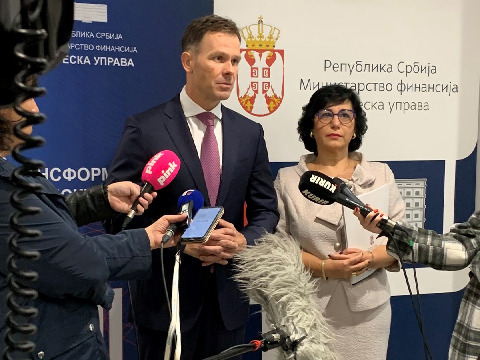 Министар финансија Синиша Мали данас је посетио нову зграду Пореске управе Републике Србије у Земуну, у Улици цара Душана 145    